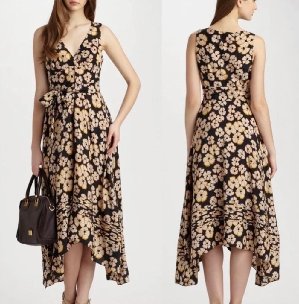 Marc by Marc Jacobs Lou Lou Flower V-Neck Dress in Normandy Blue Size 4 Designer